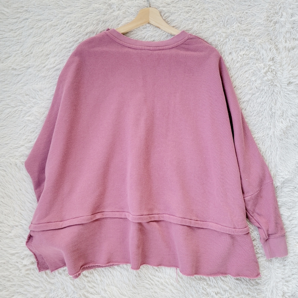 Free People Pink Snap Up Shoulder Pullover Sweater - Picture 6 of 6